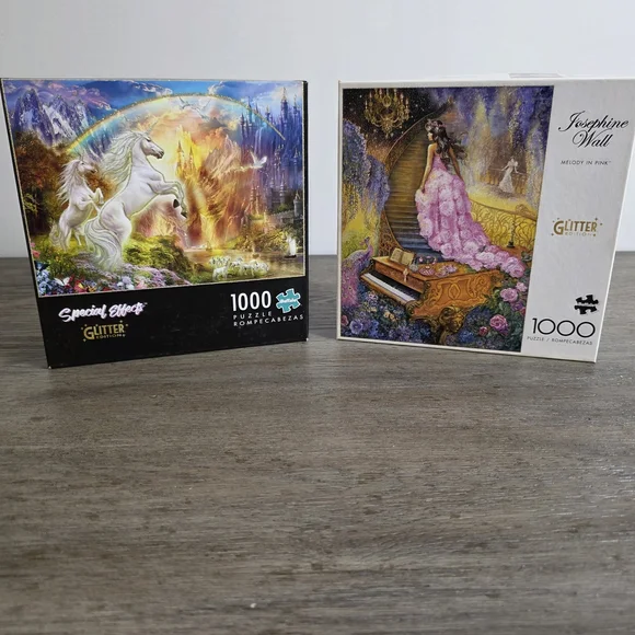 Magical Themed Glitter Edition Jigsaw Puzzle Set - Picture 1 of 5